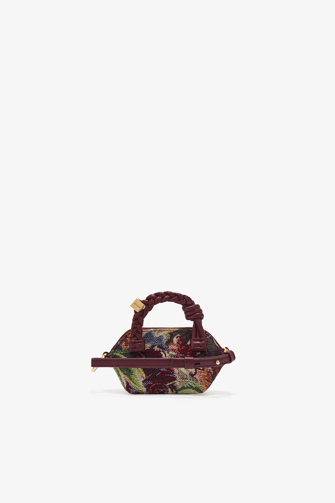 Tapestry Nano Bou Bag, Polyester, in colour Tawny Port - 2 - GANNI