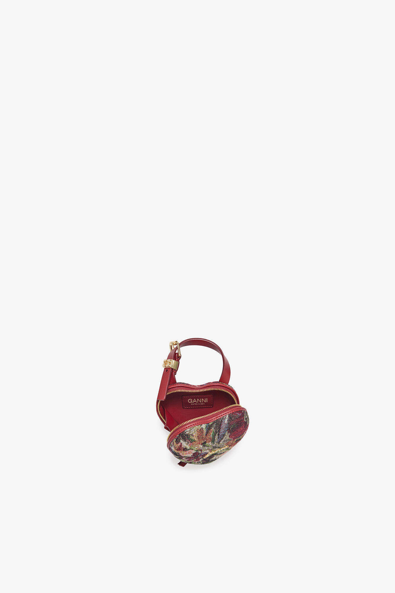 Tawny Port Tapestry Nano Heart Bag | GANNI NL