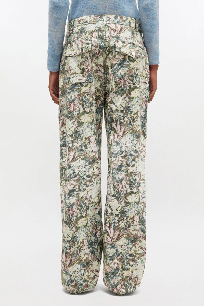 Taperstry Cargo Pants, Elastane, in colour Jadeite - 3 - GANNI