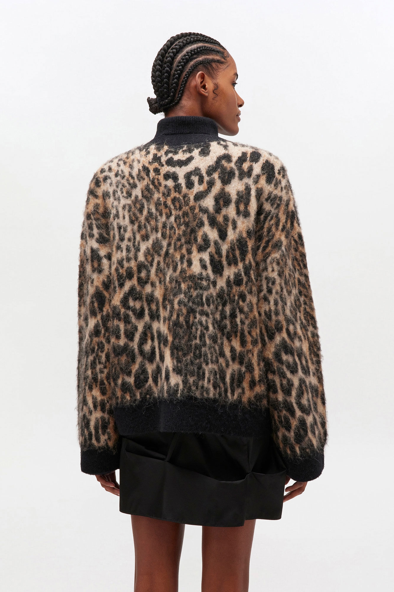 Leopard Leopard V-neck Cardigan | GANNI US