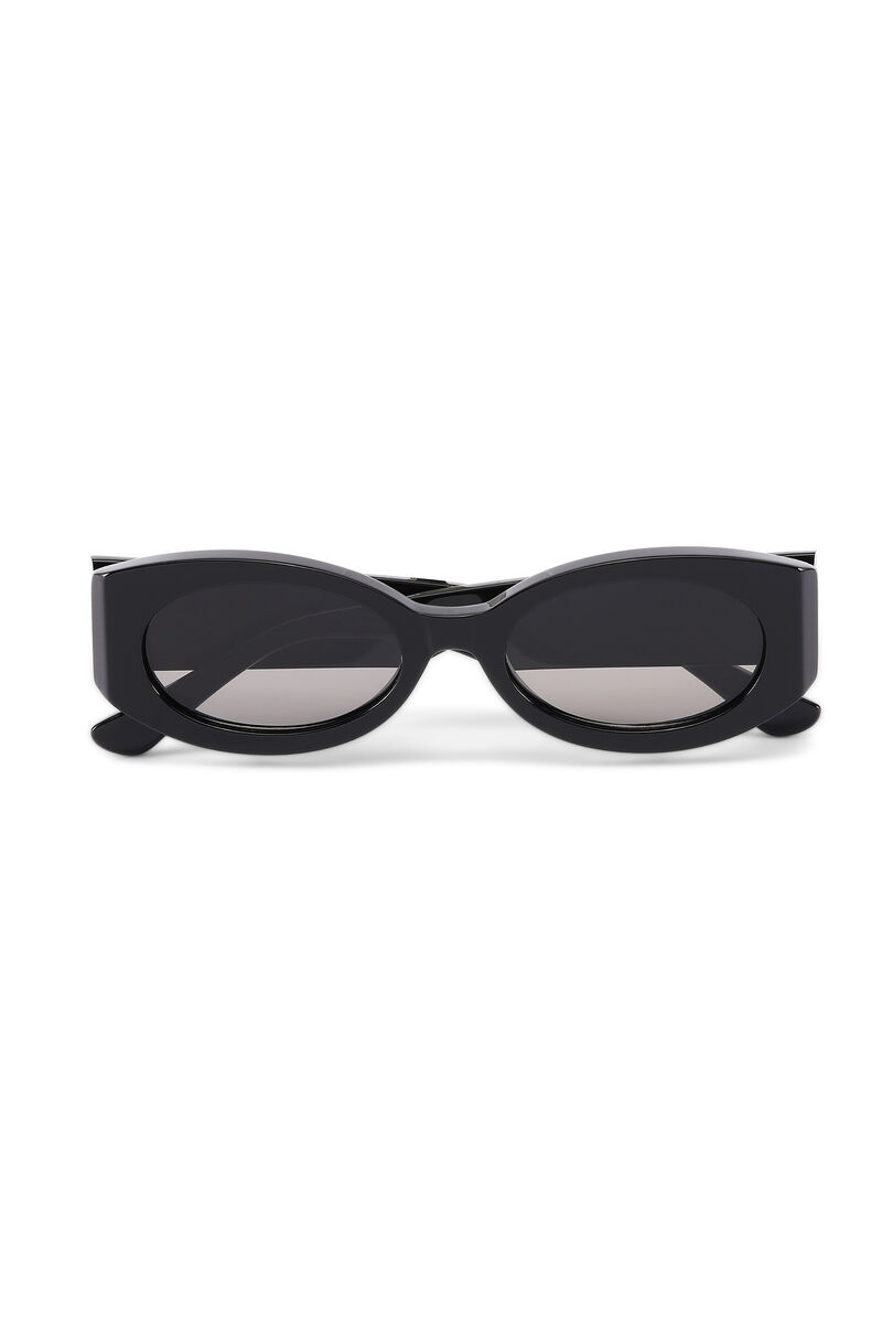 Ovale solbriller, in colour Black - 1 - GANNI