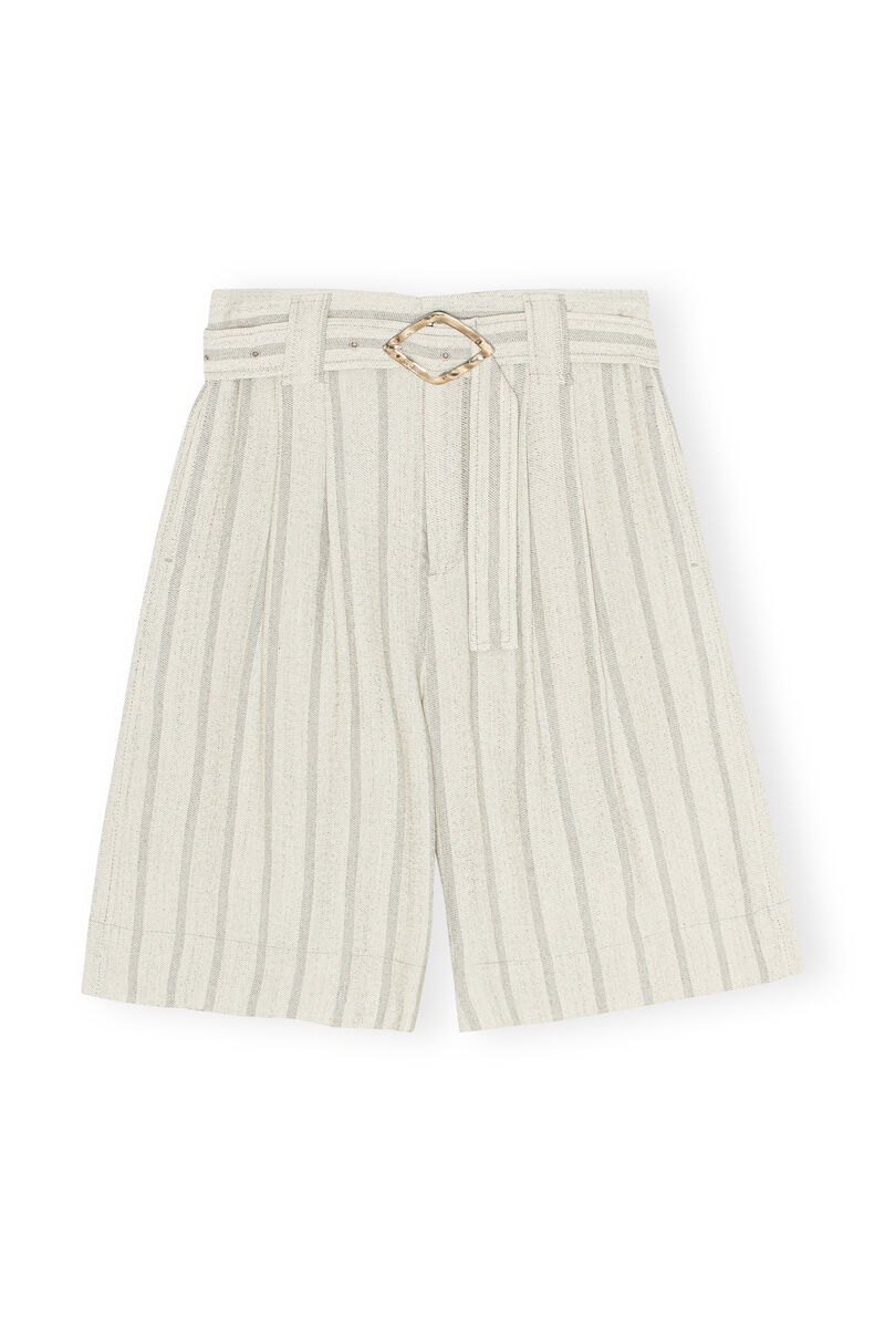 Lange shorts, LENZING™ ECOVERO™, in colour Phantom Stripe - 1 - GANNI