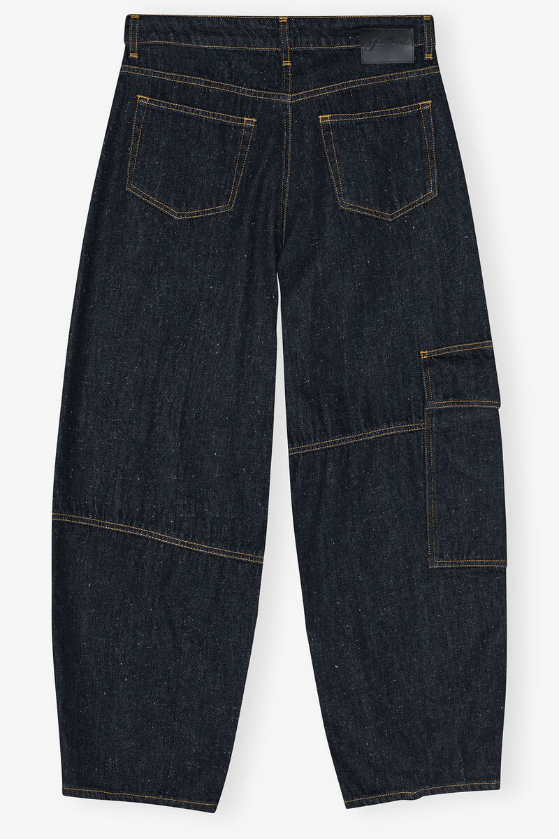 Neppy Carpenter Jeans, Cotton, in colour Dark Blue Stone - 2 - GANNI