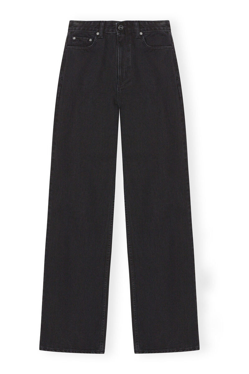 Washed Black Andi Jeans, Cotton, in colour Washed Black/Black - 1 - GANNI