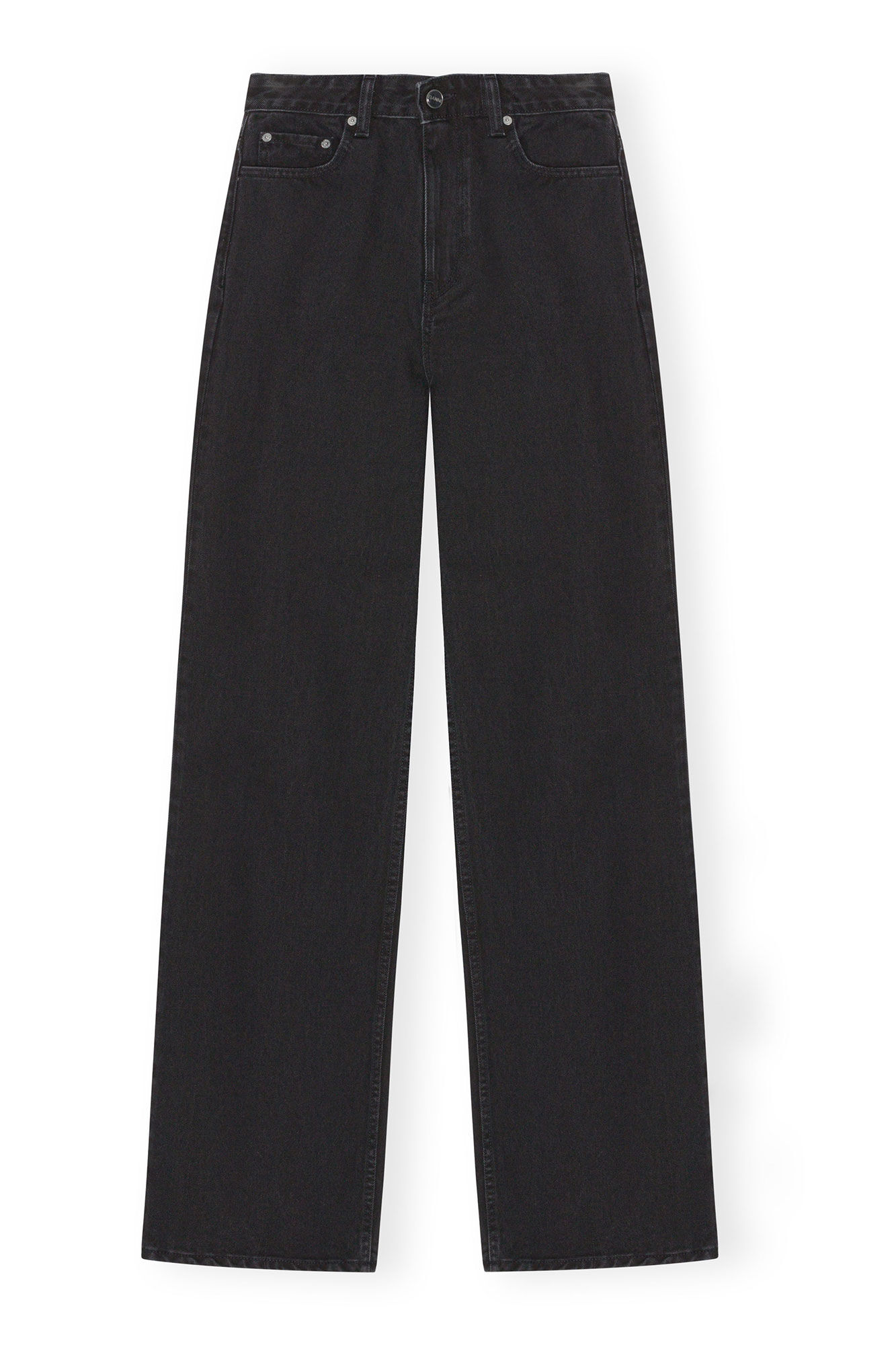 Washed Black Andi Jeans, Cotton, in colour Washed Black/Black - 1 - GANNI