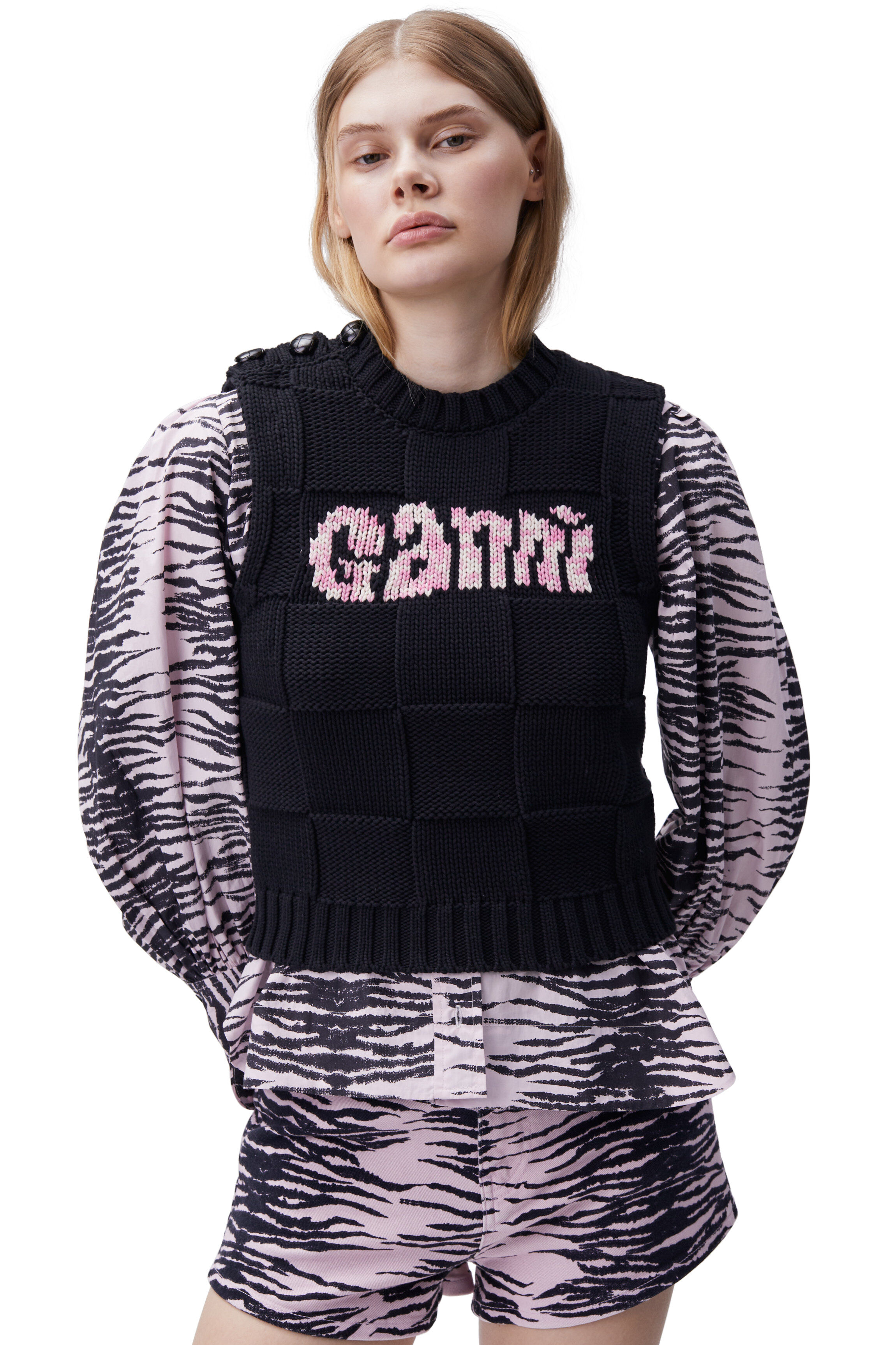 Cotton Rope Knit Vest
