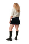 Corduroy Mini Skirt, Cotton, in colour Sky Captain - 4 - GANNI