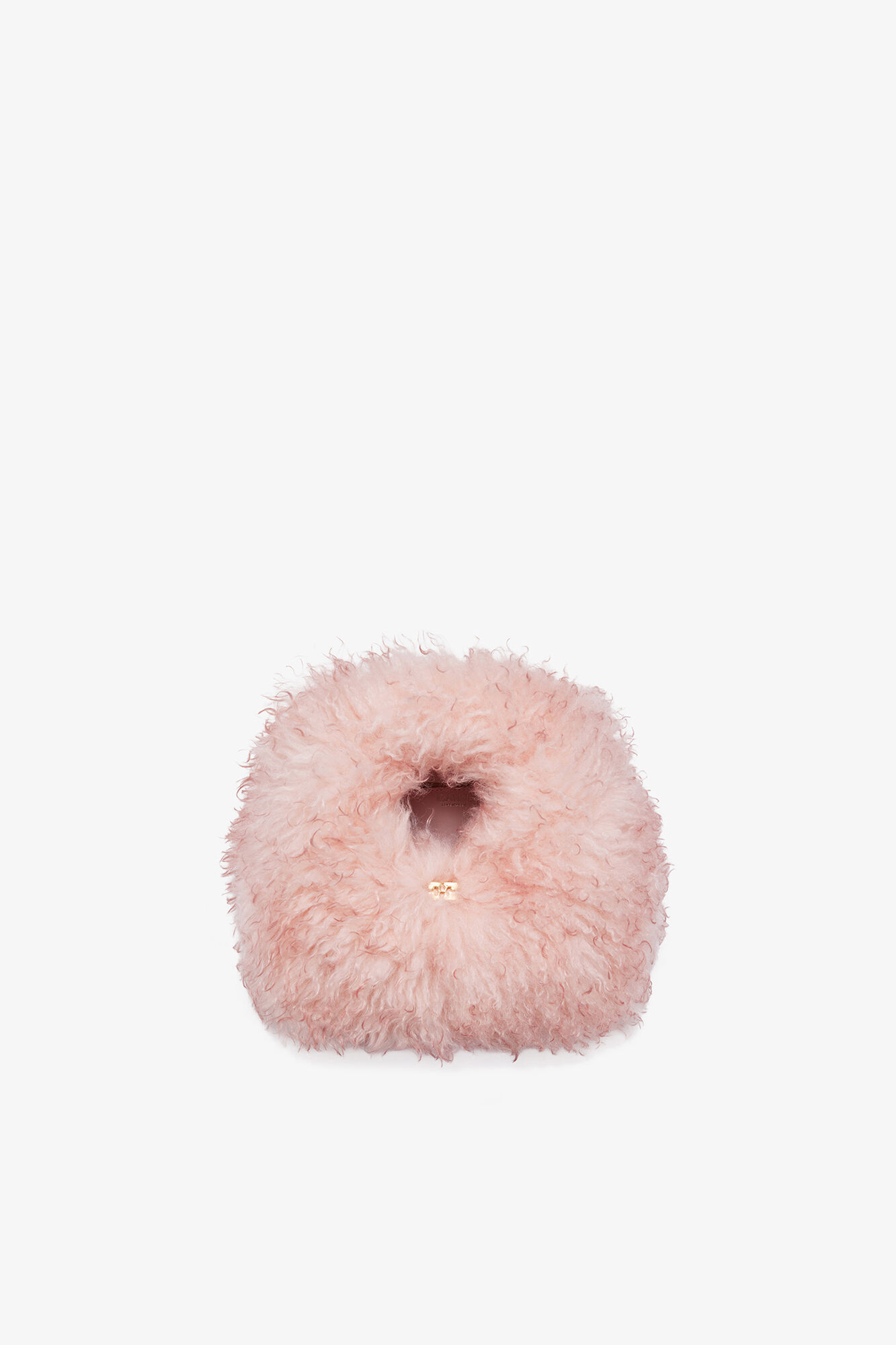 Mary's Rose Pink Fur Mini Hobo Bag | GANNI US
