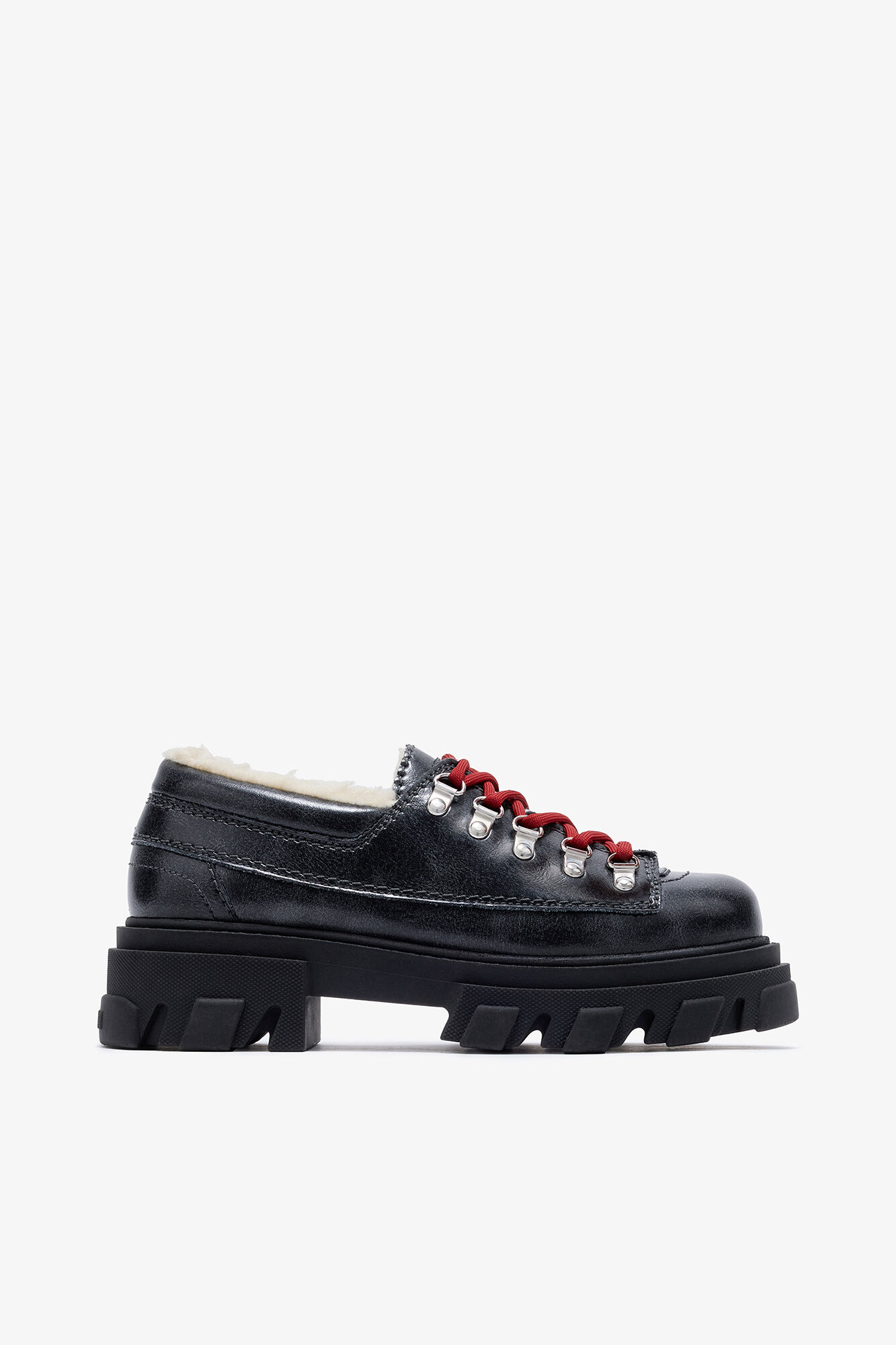 Cleated Derbies in Grey | GANNI US