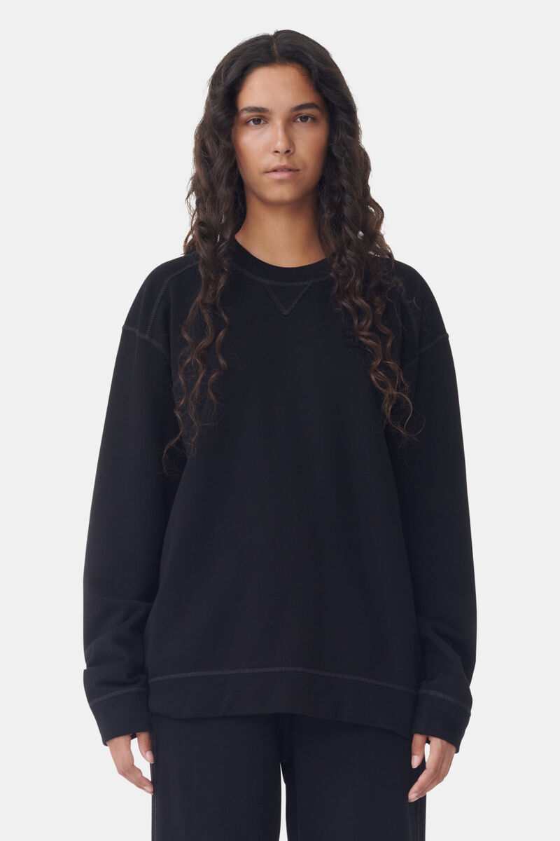 Black Black Isoli Drop Shoulder Sweatshirt | GANNI KR 가니