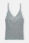 Sleeveless Knit Top, Polyester, in colour Heather - 2 - GANNI