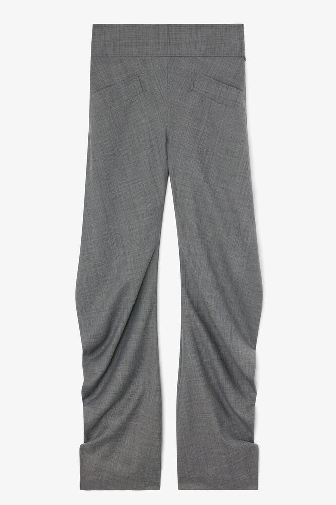 Trousers in Grey Wool Melange, Phantom