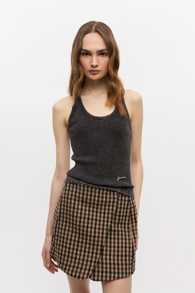 Black Washed Tank Top, Black Washed