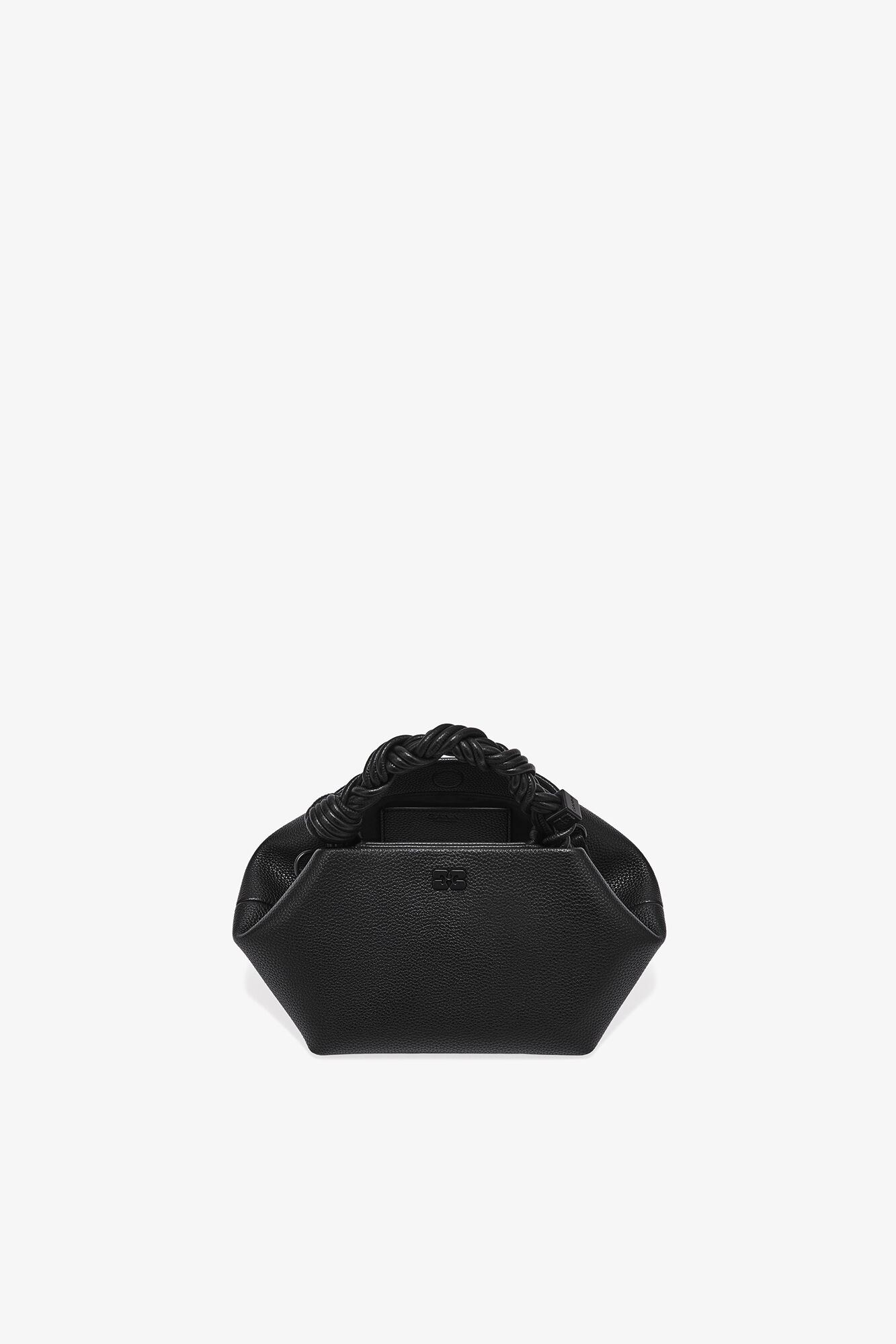 Black Black Grained Small Bou Bag | GANNI PL
