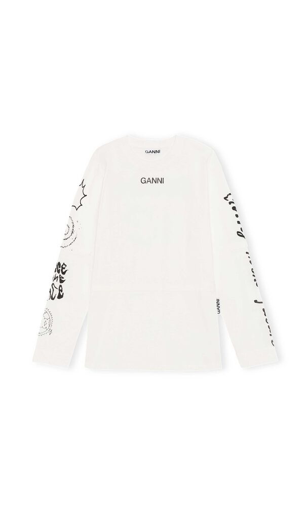 Space Graphic Tee, Egret