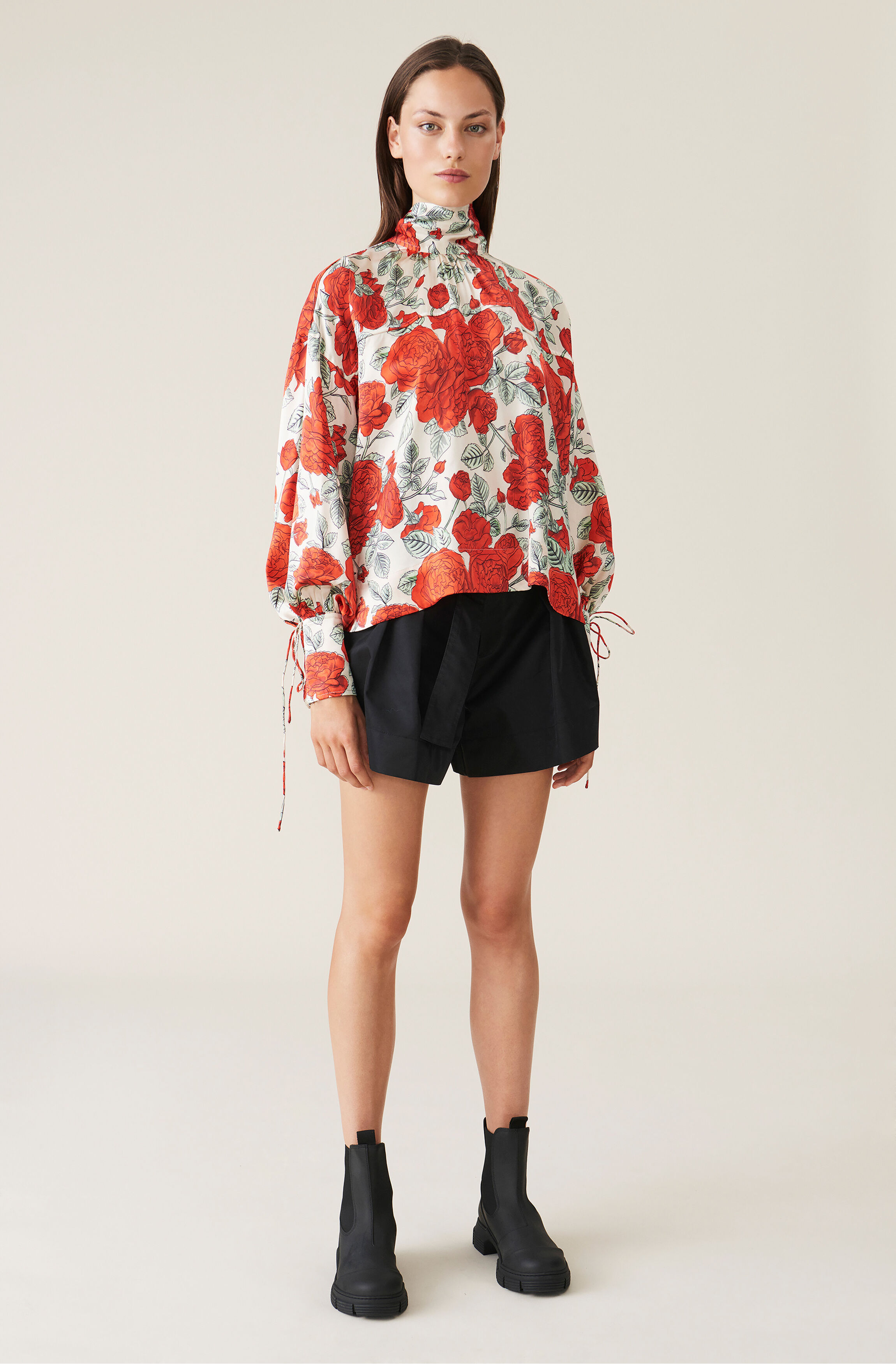 satin oversized blouse