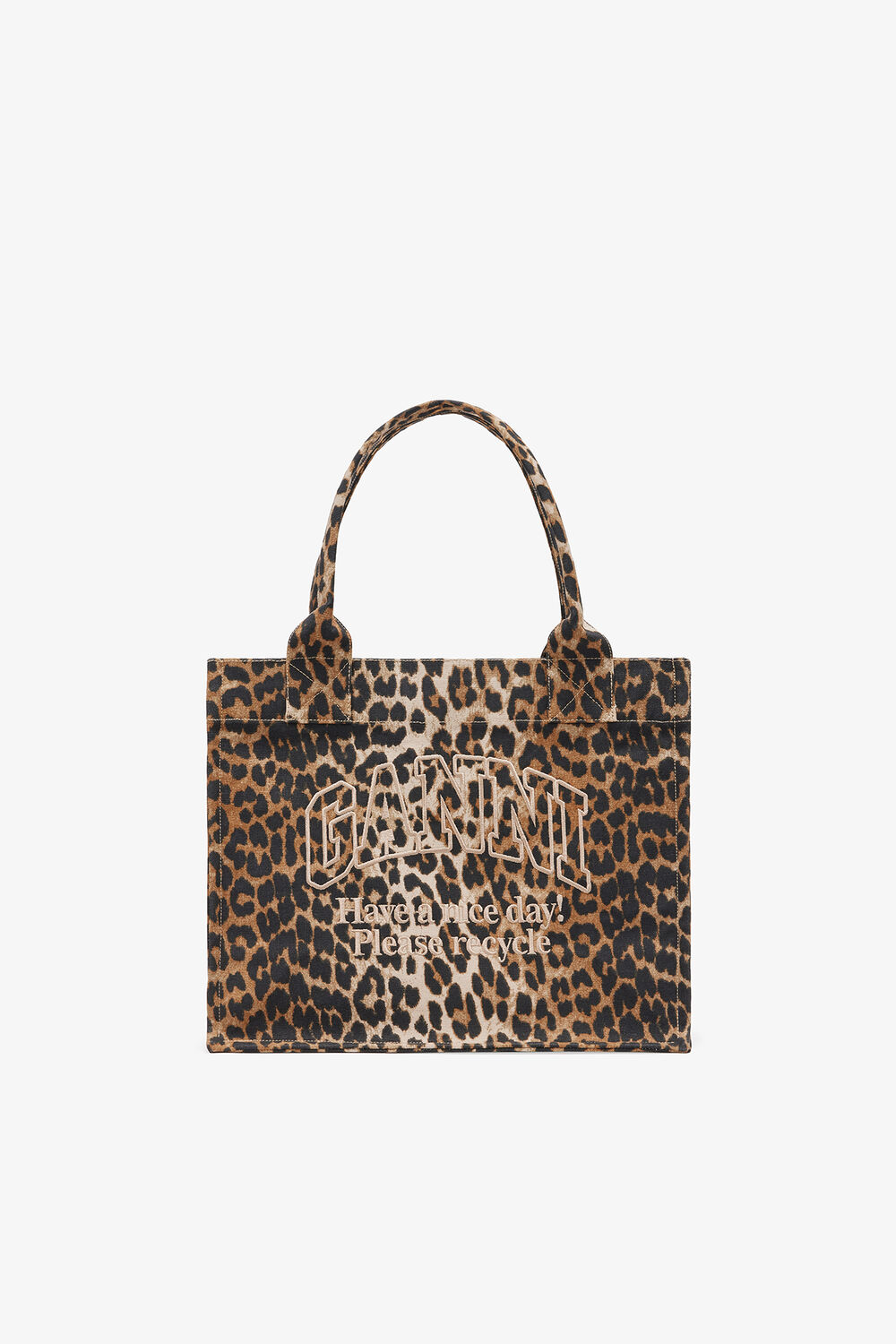 Leopard Large Canvas Tote Bag