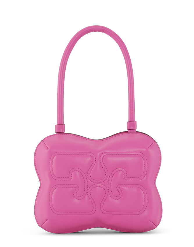 Ganni Pink Butterfly Top Handle Bag