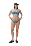 Bandeau Bikini Top, Elastane, in colour Sea Treasure Cloisonne - 2 - GANNI