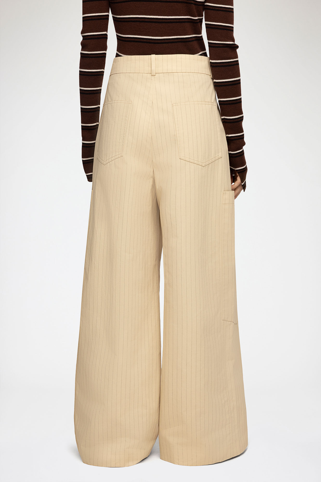 Summer Sand Trousers in Beige Suiting | GANNI (Global) CA