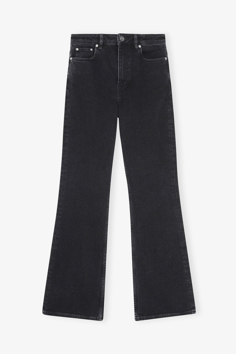Jeans Betzy, Cotton, in colour Washed Black/Black - 1 - GANNI