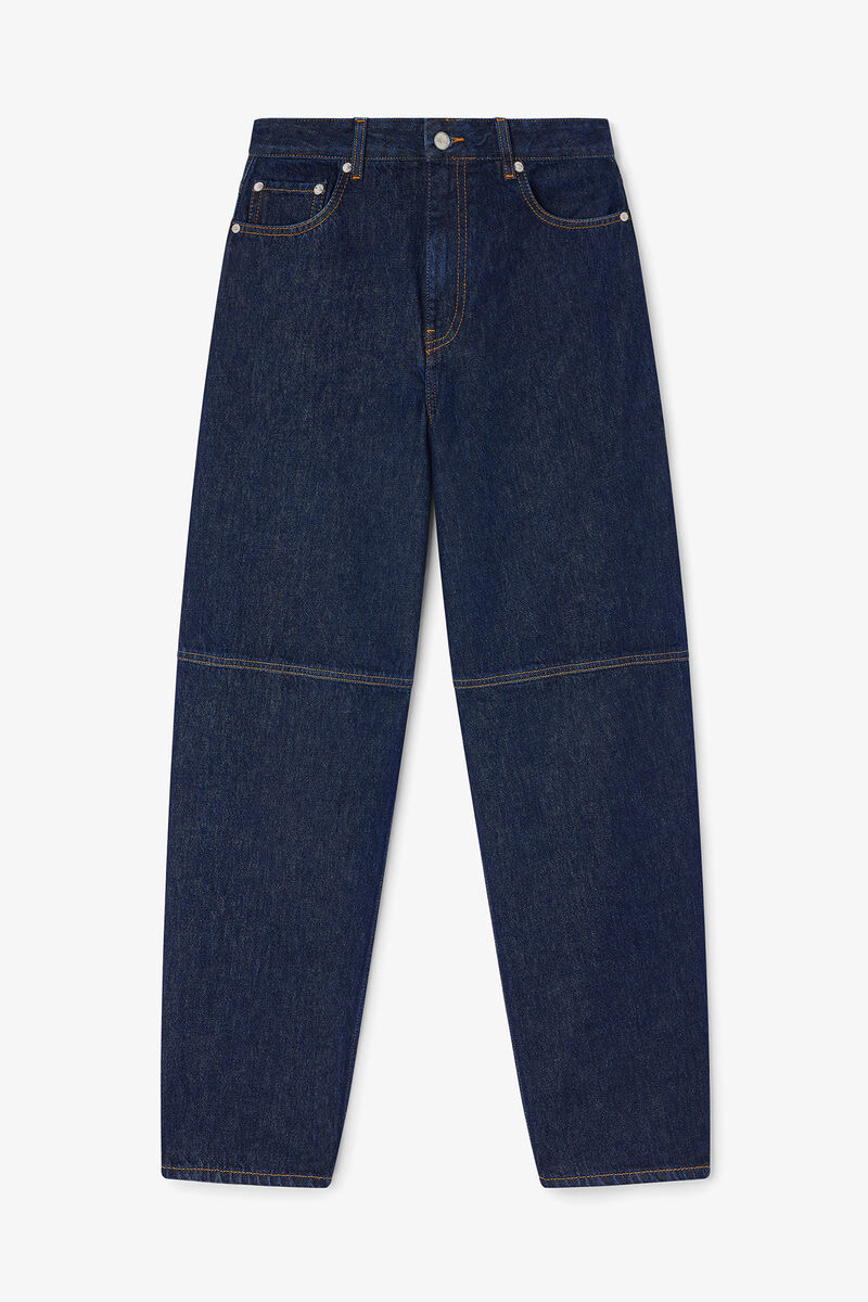 Dunkel gewaschene Stary-Jeans, Organic Cotton, in colour Rinse - 1 - GANNI