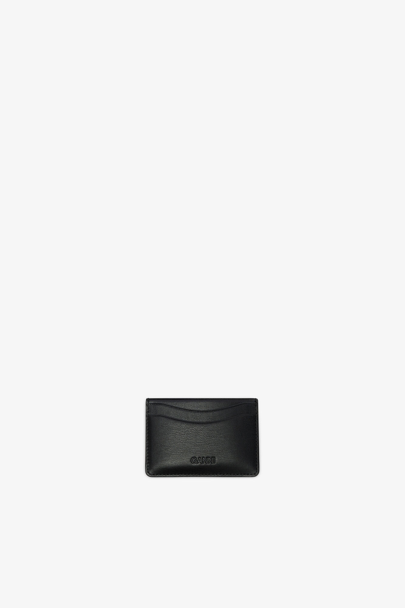 Bou Card Holder with Poodle, Recycled Leather, in colour Black - 2 - GANNI