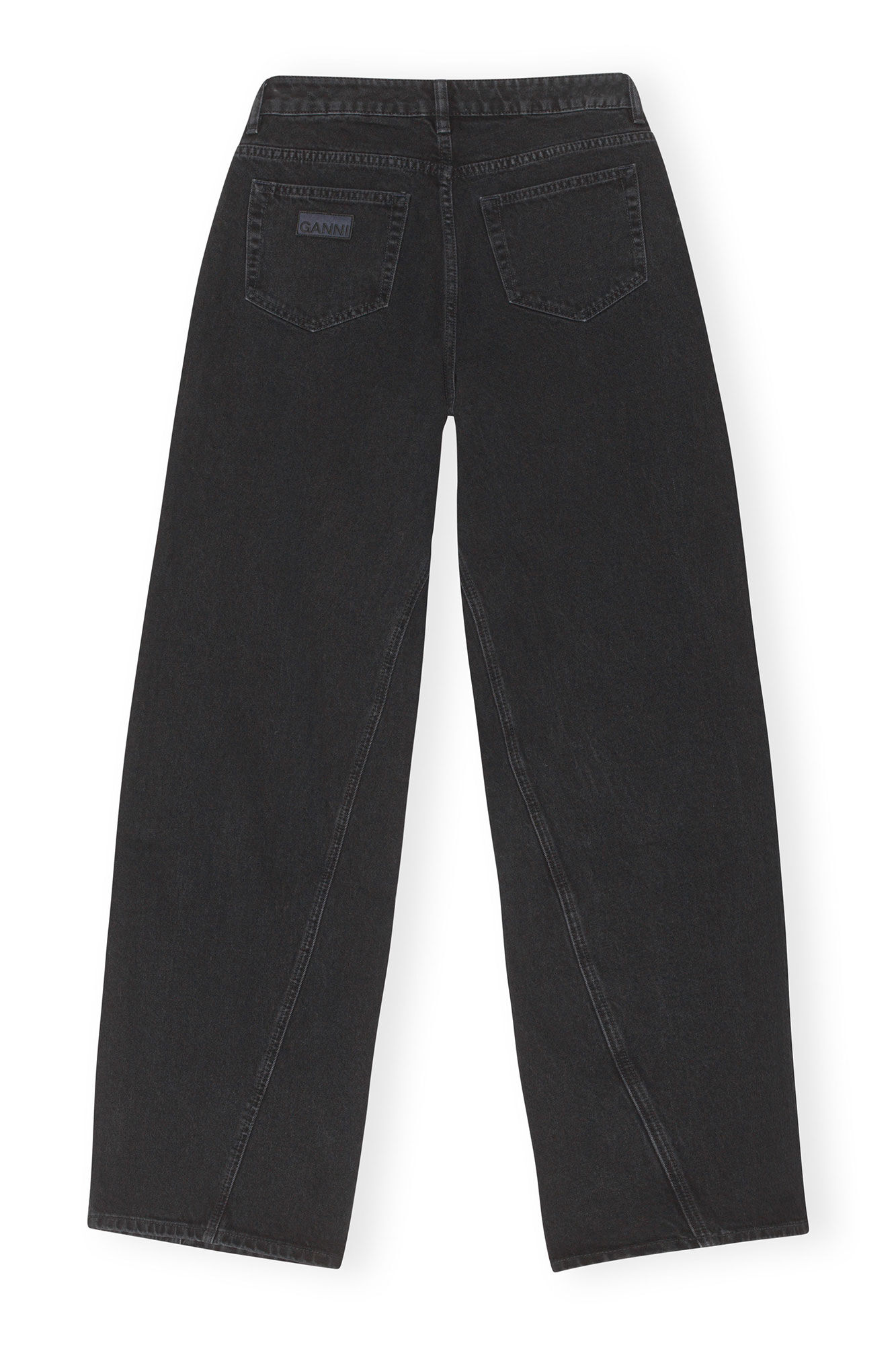 Washed Black Joezy Jeans, Cotton, in colour Washed Black/Black - 2 - GANNI