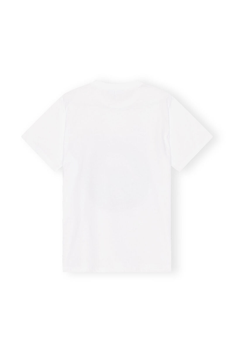 Lässiges Dolphin-T-Shirt, Cotton, in colour Bright White - 2 - GANNI