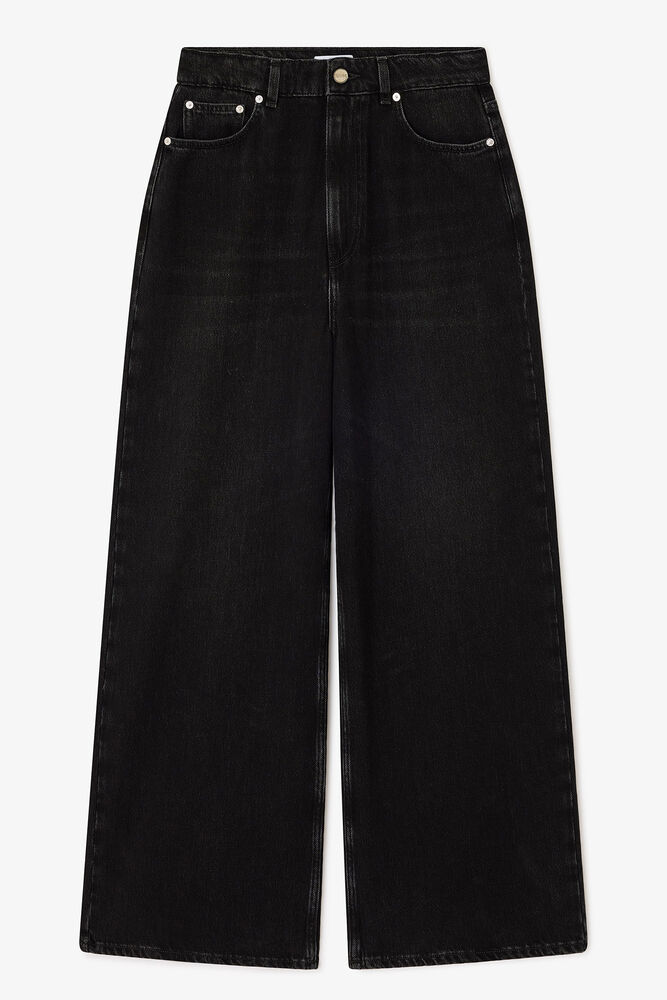 Black Washed Baggy Jeans, Black Washed