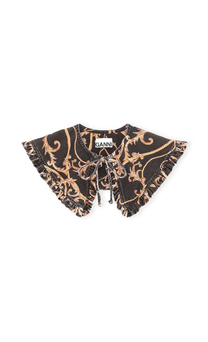 Aftagelig krave, Organic Cotton, in colour Black - 1 - GANNI
