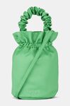 Tasche mit gerafftem Haltegriff, Polyester, in colour Kelly Green - 1 - GANNI