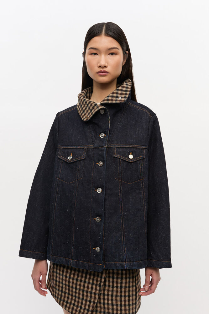 Neppy Denim Jacket, Dark Blue Stone