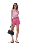 Poplin Shirt, Cotton, in colour Phlox Pink - 2 - GANNI