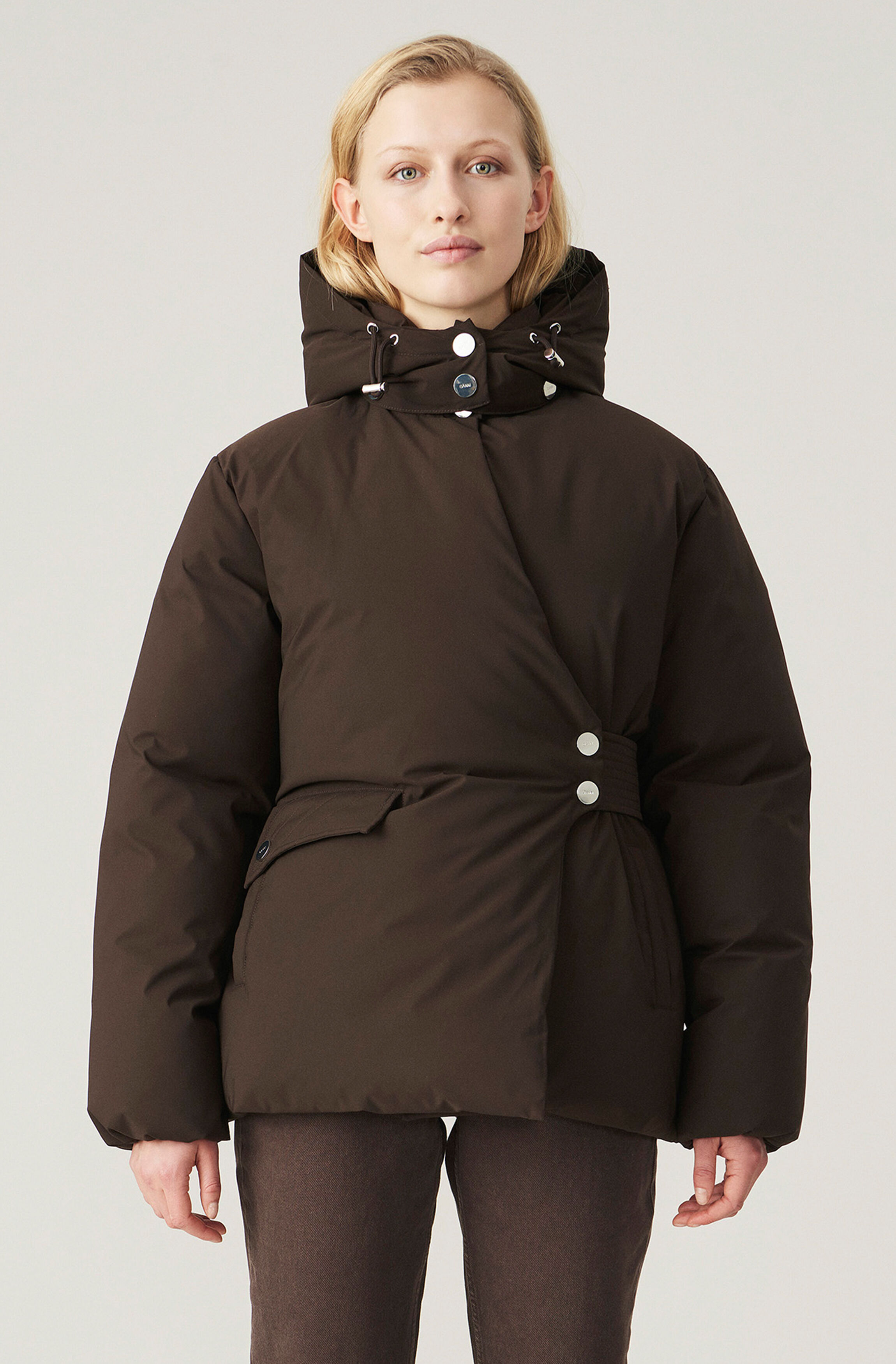 ganni puffer coat