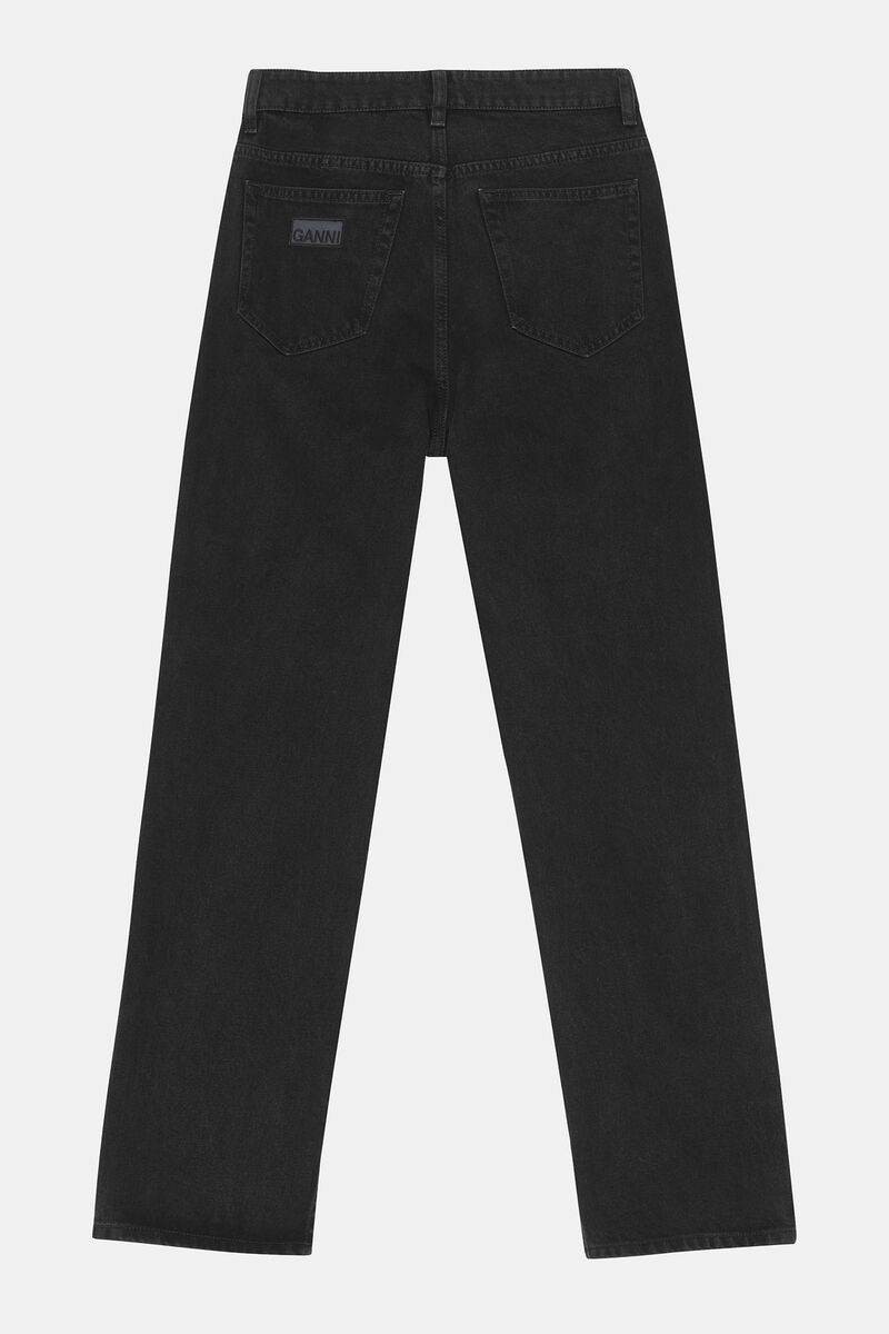 Rigid Denim Rigid Denim Figni, Cotton, in colour Washed Black/Black - 3 - GANNI