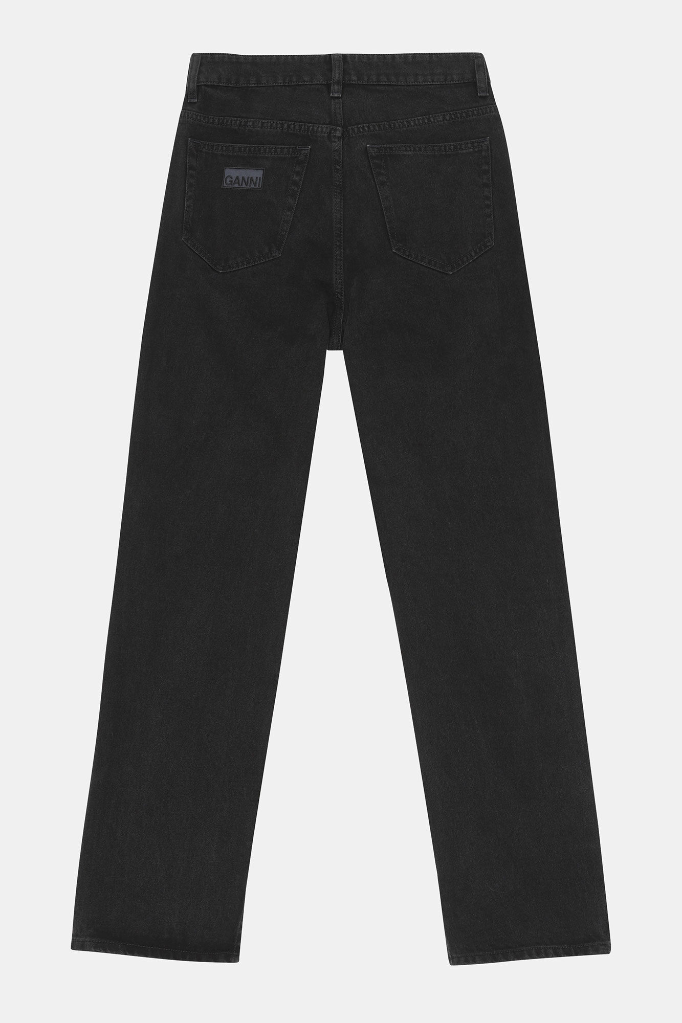 Rigid Denim Rigid Denim Figni, Cotton, in colour Washed Black/Black - 3 - GANNI