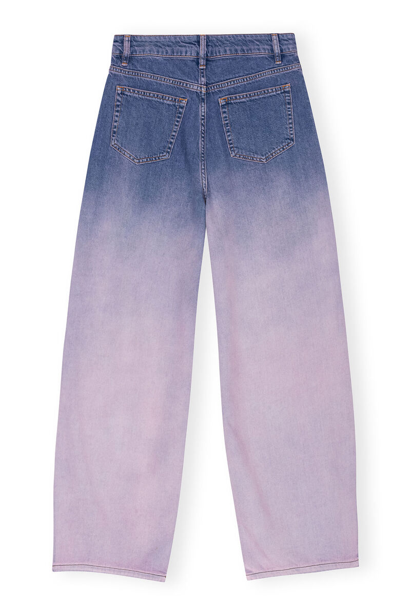 Purple Bleach Future Denim Wide Jeans, Organic Cotton, in colour Bleach - 2 - GANNI