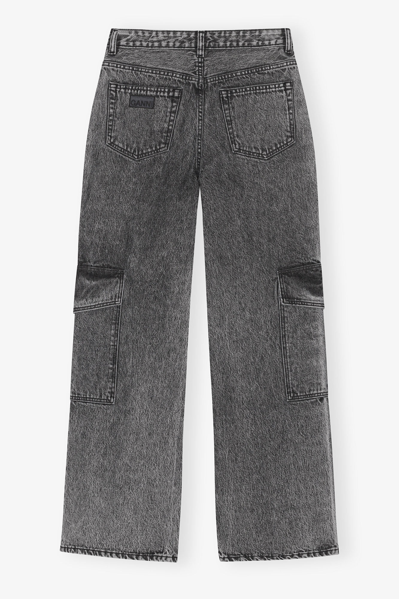 デニム・ジーパン GANNI Women Denims J1360 Grey Snow Washed Denim Angi Jeans | GANNI FI