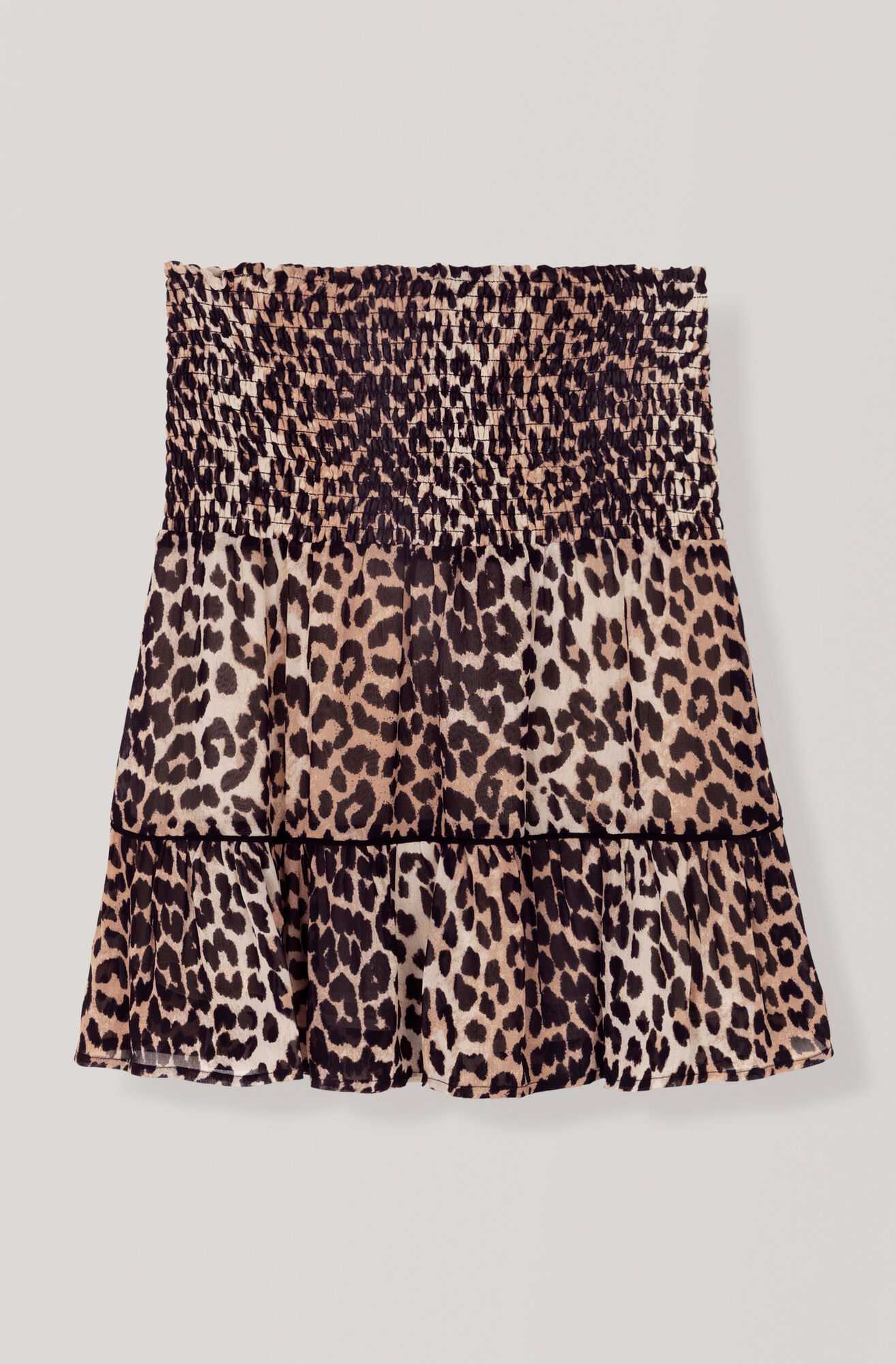 Printed Georgette Mini Skirt, Leopard Printed Georgette Mini Skirt, Leopard, hi-res
