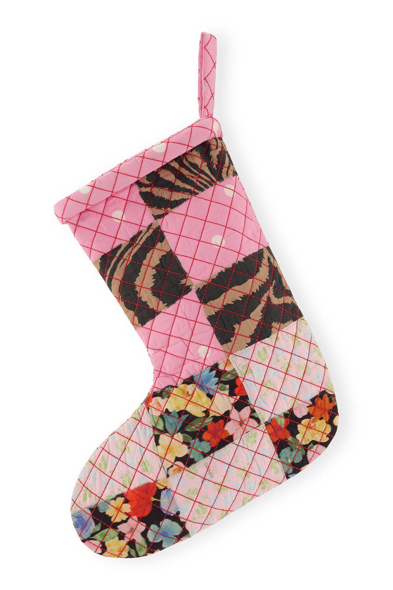 Quilted Cotton Decorations Quilted Cotton Sock, Cotton, in colour Multicolour - 1 - GANNI