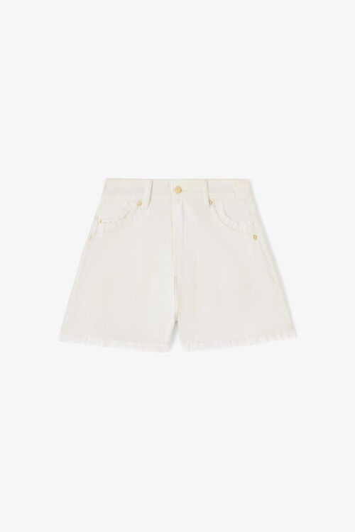 Shorts in White Denim, Bright White