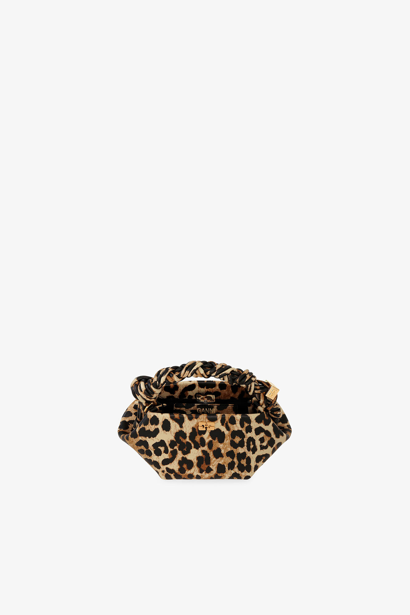 Leopard Mini Bou Bag, Recycled Leather, in colour Leopard - 3 - GANNI