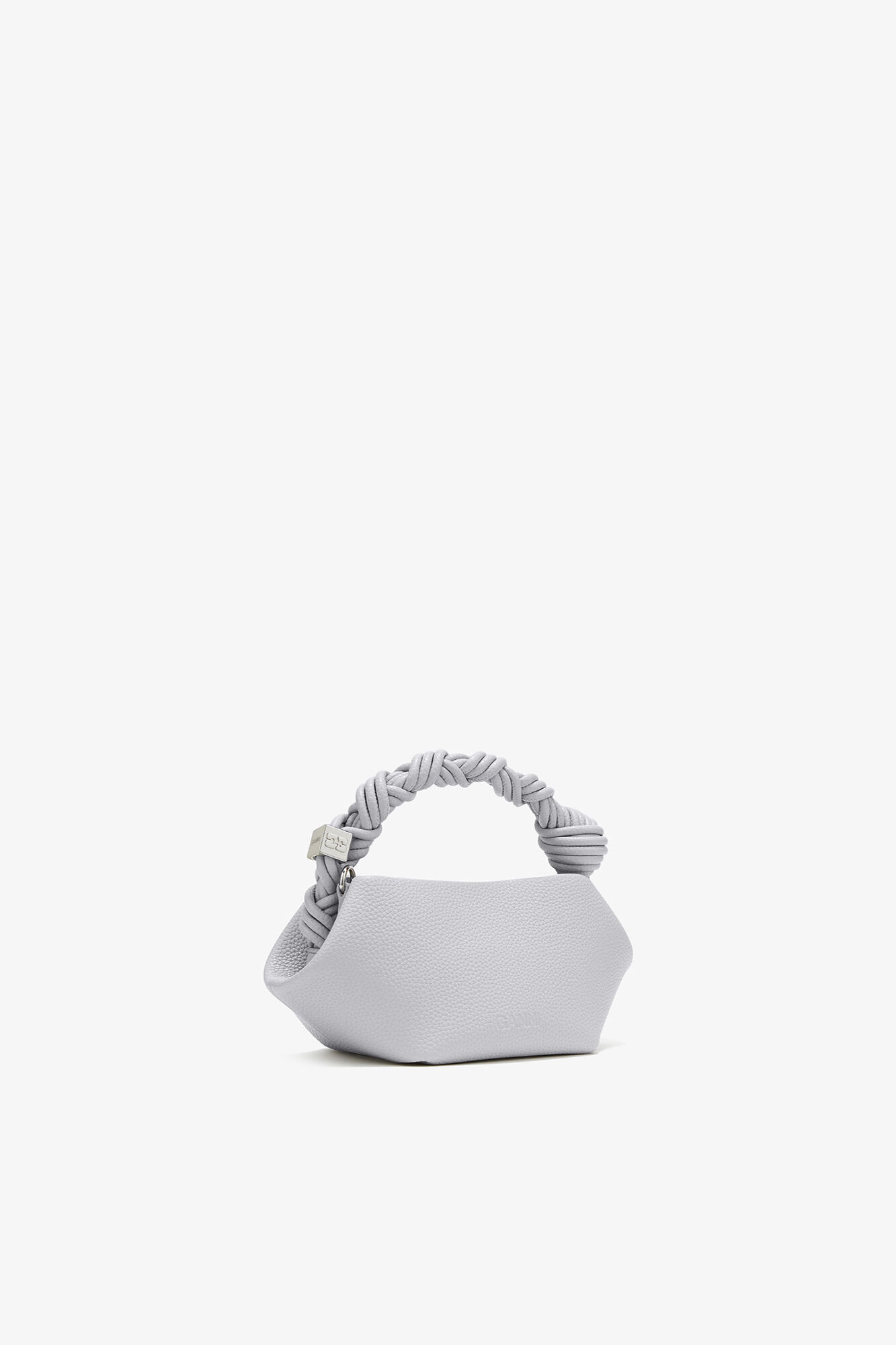 Mini Bou taske i grained gr&aring;, Recycled Polyester, in colour Quiet Gray - 2 - GANNI