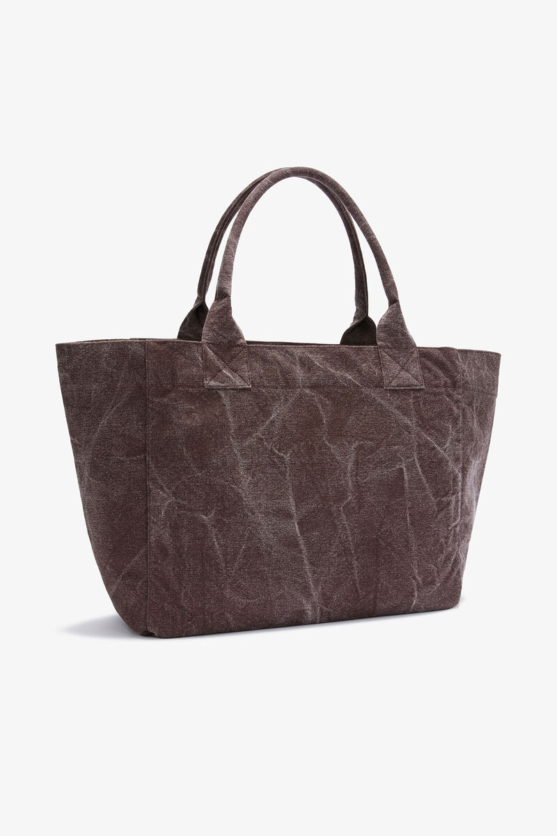 Brown Medium Western Boot Tote, in colour Chicory Coffee - 2 - GANNI