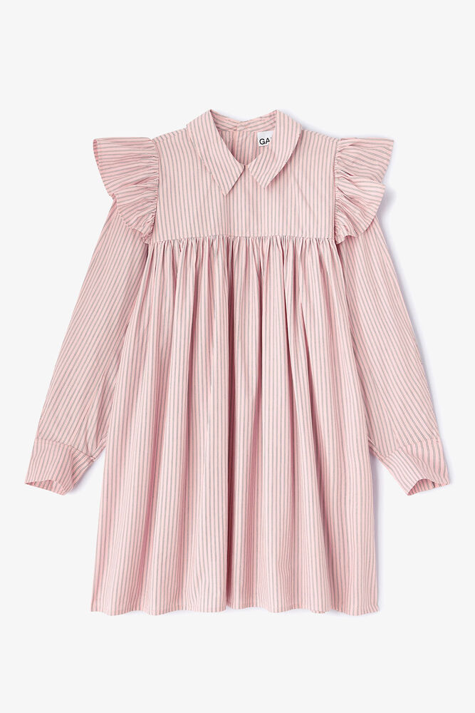 Pink Mini Shirt Dress, Chalk Pink