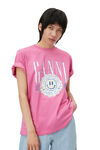 Stamp University Of Love T-shirt, Cotton, in colour Phlox Pink - 1 - GANNI