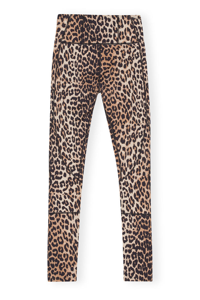 Active Ultra höga tights, Recycled Nylon, in colour Leopard - 4 - GANNI