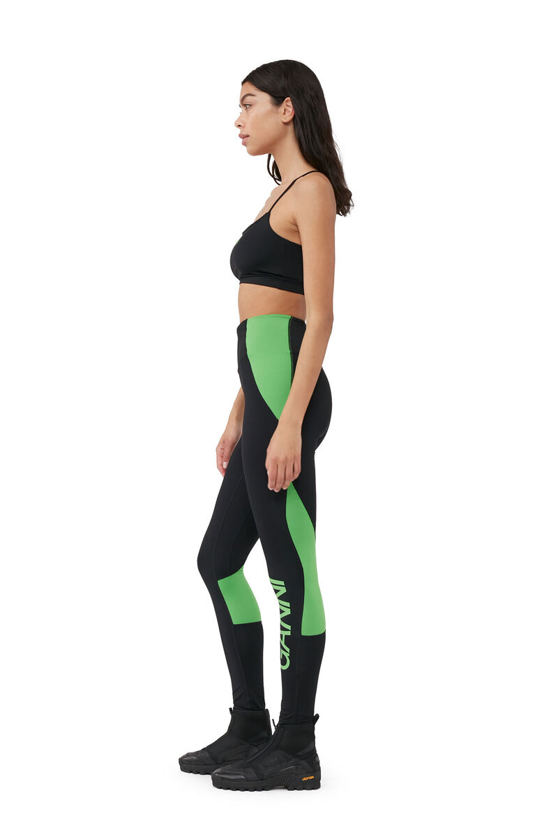 Active Ultra High Waist Tights, Recycled Nylon, in colour Black - 3 - GANNI