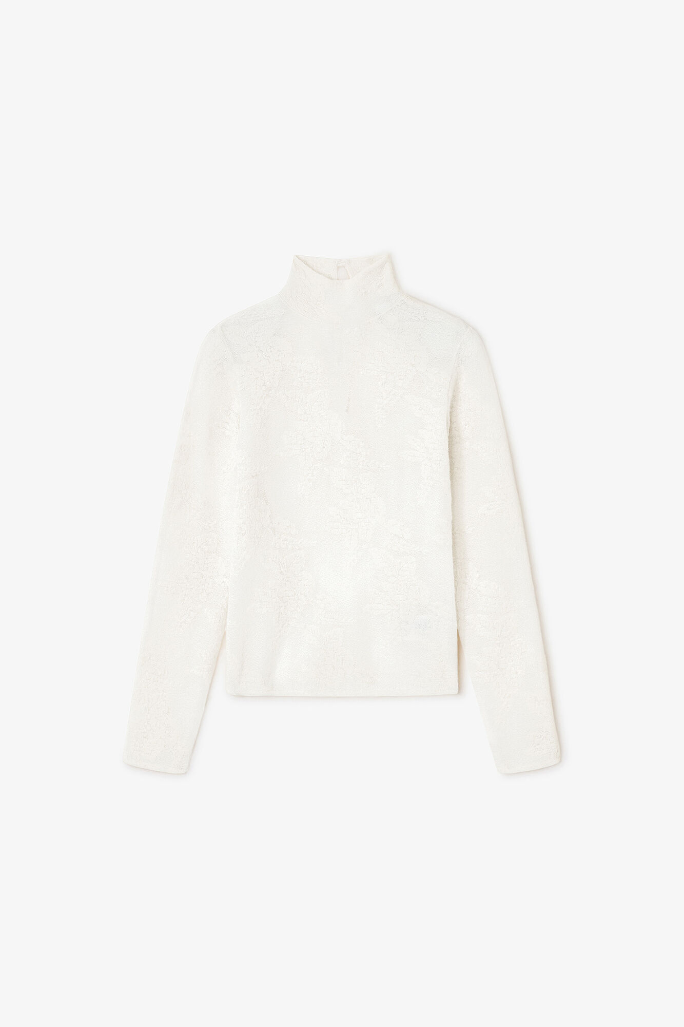 Ivory Sheer Turtleneck | GANNI US
